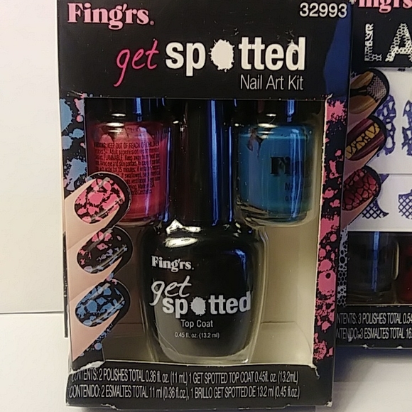 3 Fing'rs Nail Art Kits.  Get Spotted, So Sequins, and Lace-up. All 3 just $15 - Picture 2 of 8
